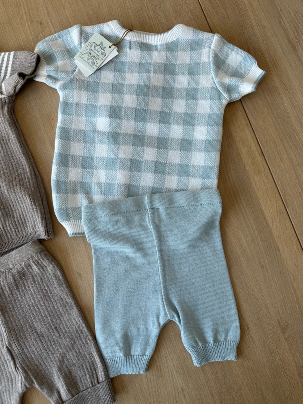 NWT Kids Matching Sets - Blue & Brown Knit Two-Piece Sets - Picture 12 of 12